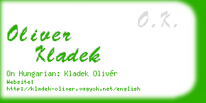 oliver kladek business card